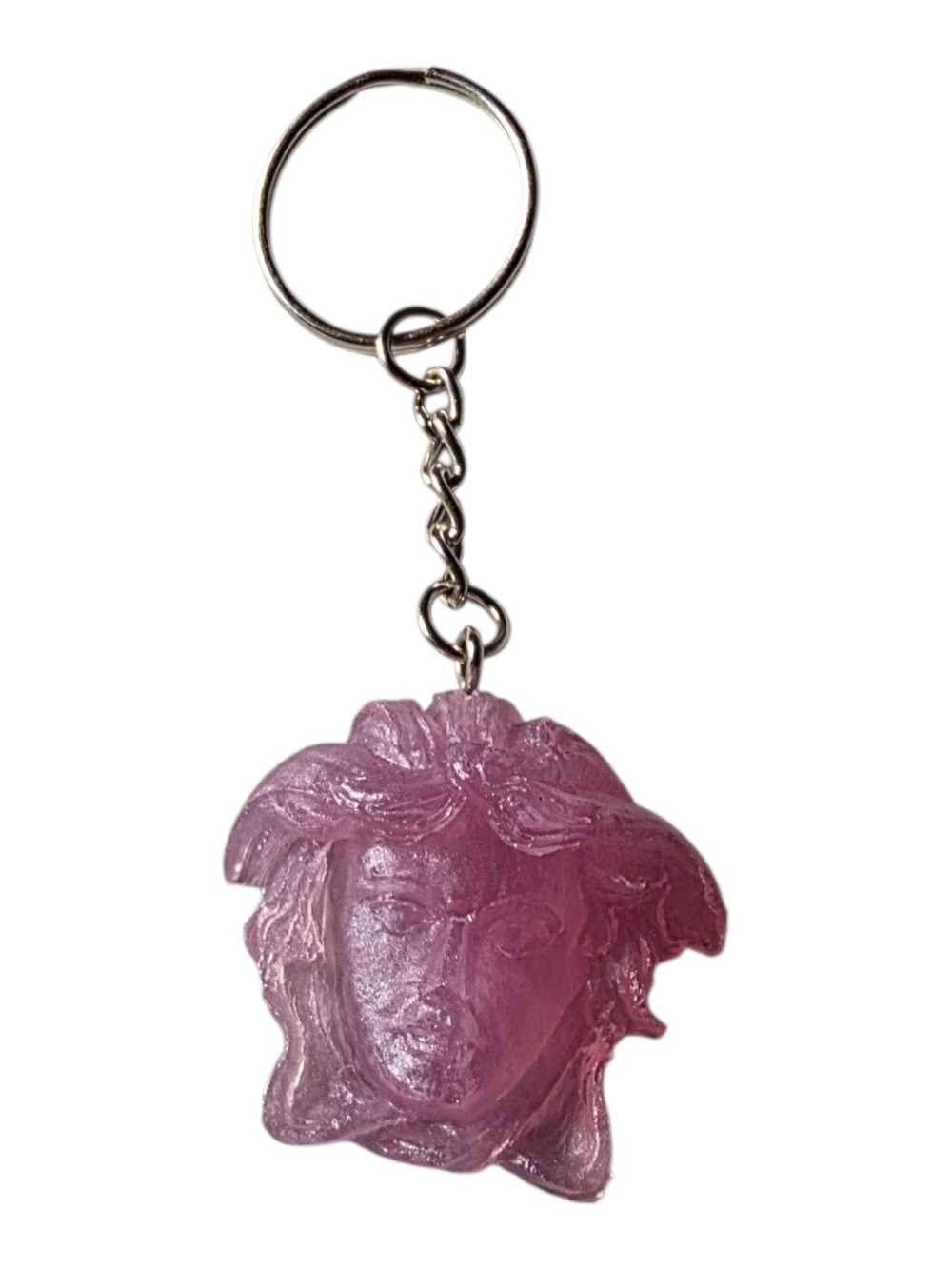 Vetsace Inspired Pink Medusa Head Keychain In Resin